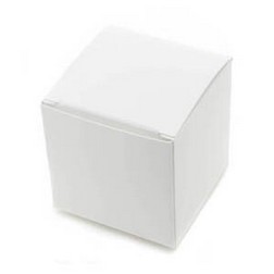 1 Pc White Medium Truffle Candy Box