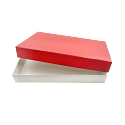 Red Candy Box with White Base - 1/2 lb