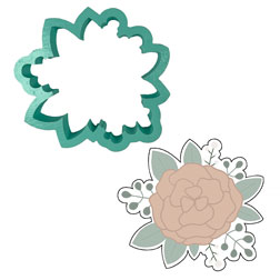 Flower w/ Greenery Cookie Cutter