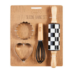 Checkerboard Rolling Pin Baking Set