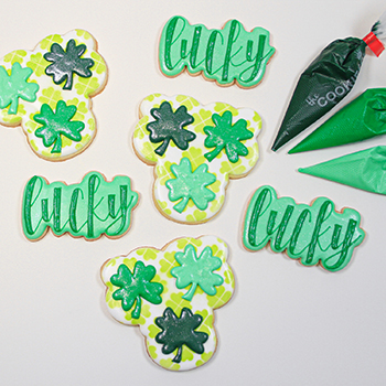 Lucky Shamrock Sugar Cookies