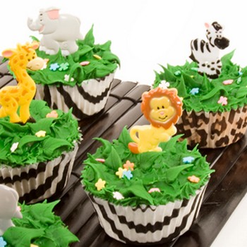 Jungle Animal Cupcakes