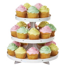 3 Tier White Cupcake Stand (Holds 24)