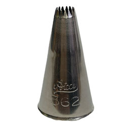 #362 Fine Toothed Star Stainless Steel Piping Tip