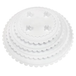 Round Scalloped Cake Separator Plates