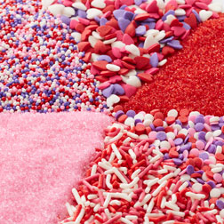 Valentine 6 Cell Sprinkle Mix