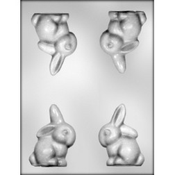 3D Fat Sitting Bunny Chocolate Mold