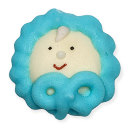 Baby in Blue Bonnet Icing Decorations