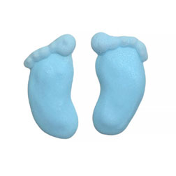  Blue Baby Feet Icing Decorations