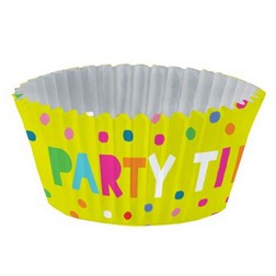 Party Time Foil-Lined Cupcake Liners