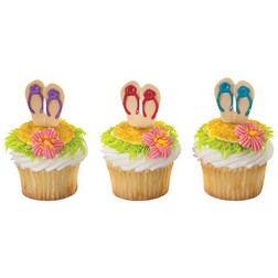 Summer Flip Flops Cake Picks