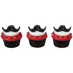 Mustache Bash Cupcake Toppers