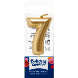 Gold Number 7 Mini Candle