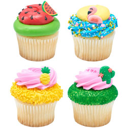 Tropical Vibes Edible Cupcake Toppers