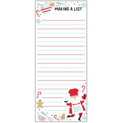 Baking Santa Magnetic Shopping List Pad