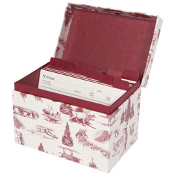 Recipe Box - Winter Toile