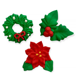 Assorted Classic Christmas Icing Layons - Medium