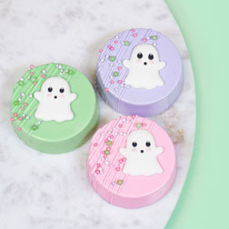 Ghost with Rosey Cheeks Icing Decorations