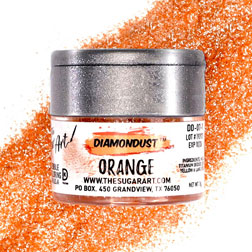 Orange Diamond Dust Edible Glitter