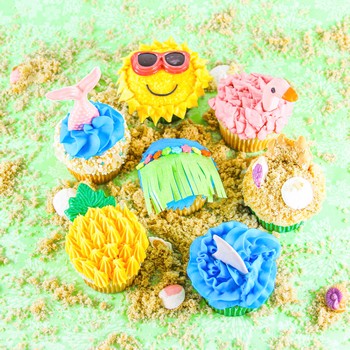 Beach Day Cupcakes