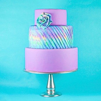 Floral Tie Dye Cake