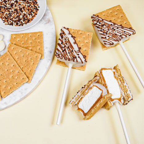 Caramel S'more Pops