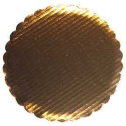 10" Gold Corrugated Round Cake Cardboards