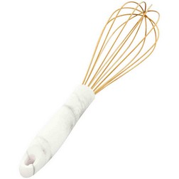 Gold Balloon Whisk - Marble Handle