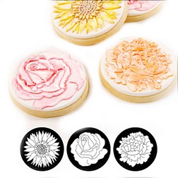 Floral Cupcake and Cookie Texture Tops
