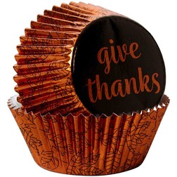 Give Thanks Foil Cupcake Liners