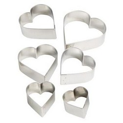 Hearts Cookie Cutter Set 6pc