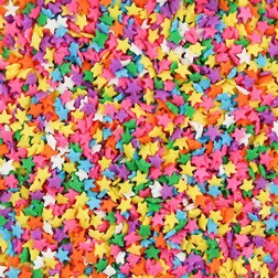 Pastel Colored Stars Edible Confetti Sprinkles