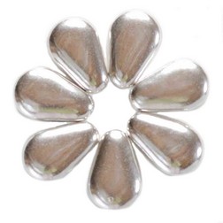 Silver Almond-Shaped Metallic Dragees