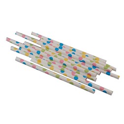 Large Confetti Dots Paper Straws