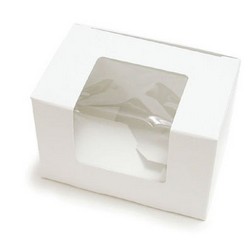 1 lb White Egg Candy Box with Window