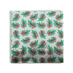 Holly Print Foil Candy Wrappers