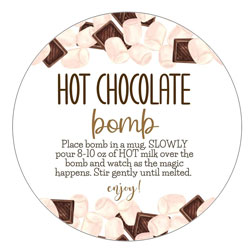 Hot Chocolate Cocoa Bomb Stickers