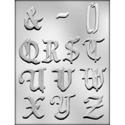 Calligraphy Alphabet Q-Z Chocolate Mold