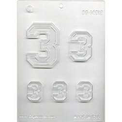 Collegiate Number 3 Chocolate Mold