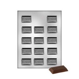 Rectangle with Scroll Design Chocolate Mold