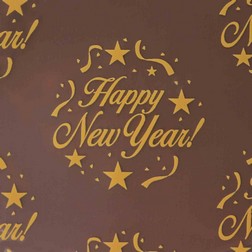 Chocolate Transfer Sheet - Happy New Year