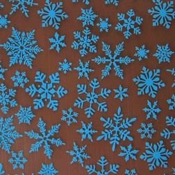Chocolate Transfer Sheet - Light Blue Snowflake