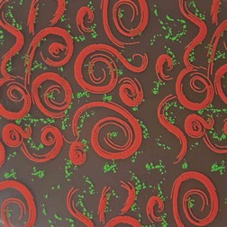 Chocolate Transfer Sheet - Red and Green Swirl