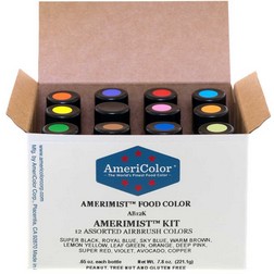 12 Color AmeriMist™ Air Brush Food Color Kit