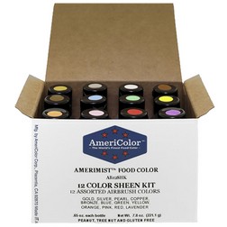 12 Color Sheen AmeriMist™ Air Brush Food Color Kit