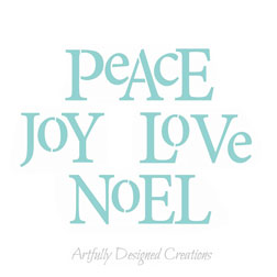 Peace Joy Noel Love Cookie Stencil