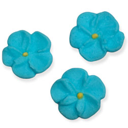 Blue Mini Forget Me Nots Icing Decorations