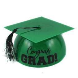 Green Grad Hat Cake Topper