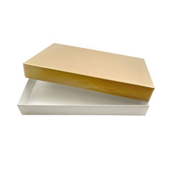 Gold Candy Box with White Base - 1/2 lb