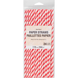 Striped Red Paper Straws